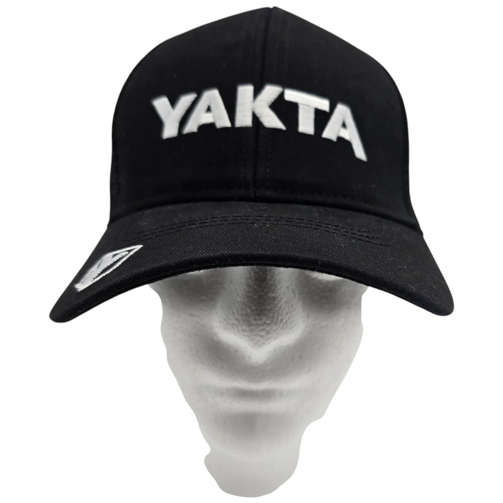 YakTa Black Mesh Trucker Hat Snapback Adjustable One Size Embroidered Logo